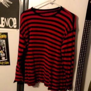 Vintage red and black grunge sweater